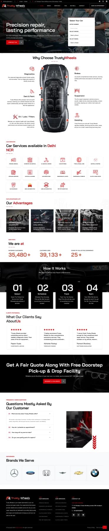 TrustyWheels website project preview
